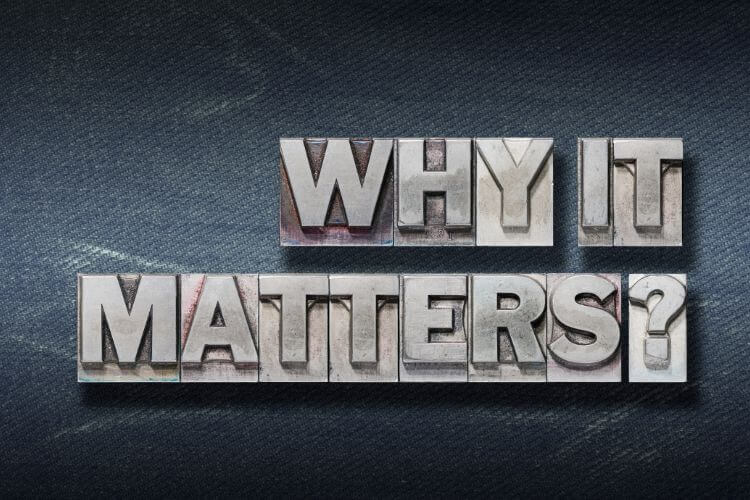 Why it matters? text written on black background.