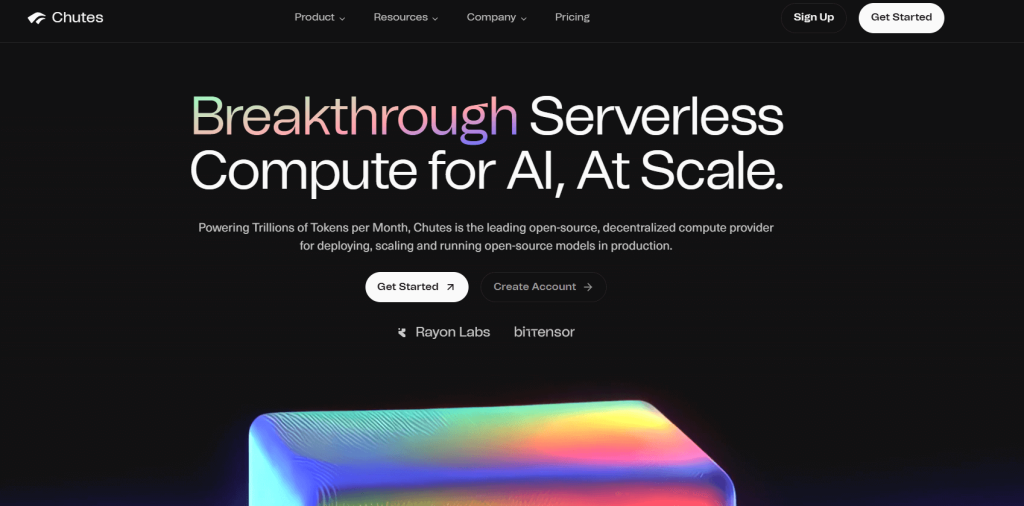 Chutes serverless compute for AI at scale with decentralized open-source platform