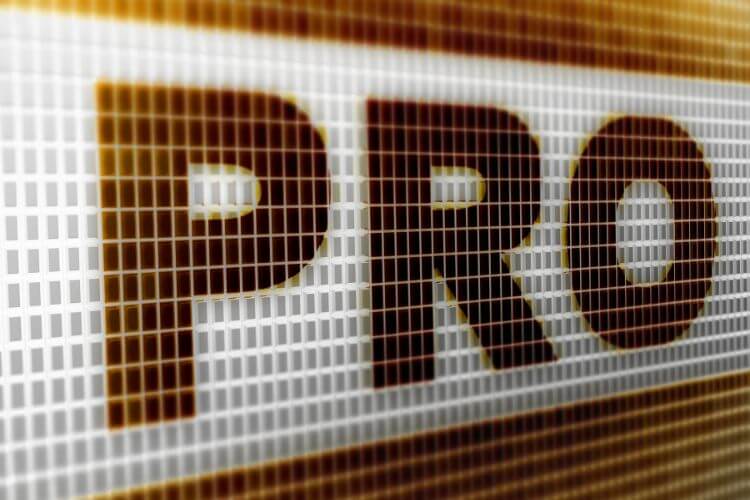 Digital mosaic displaying the word “PRO,” symbolizing professional podcast preparation and branding.