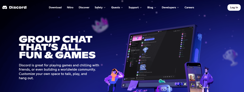 Discord group chat and community platform for gaming, collaboration, and events