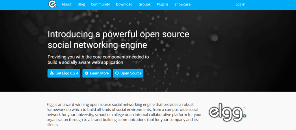 Elgg open-source social networking engine for building custom online communities