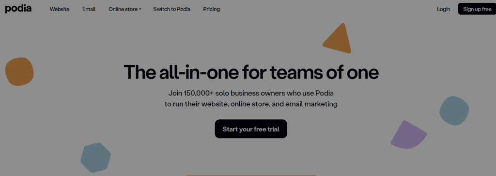 Podia all-in-one platform for solo business owners to sell online courses and memberships