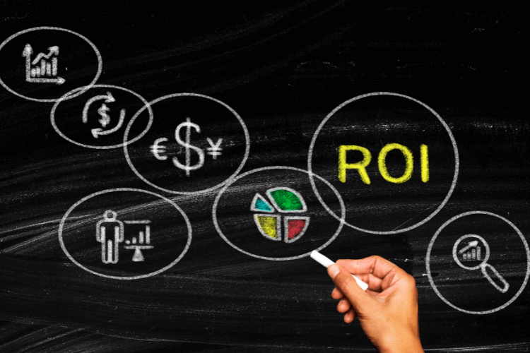 Automation ROI and cost savings with financial performance metrics.