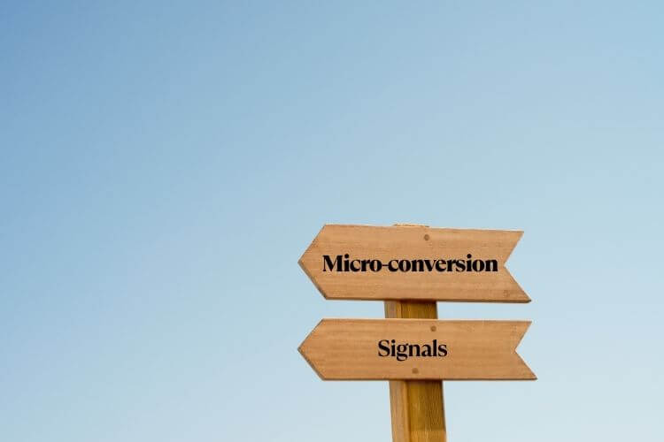 Micro-conversion signals signpost pointing to trial-to-paid conversion insights