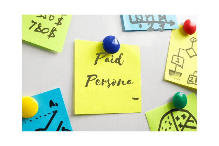 Paid persona development strategy diagram for targeted marketing campaigns and segmentation.