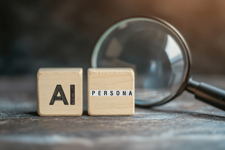 AI personas framework illustration showing data-driven approach to customer persona creation.